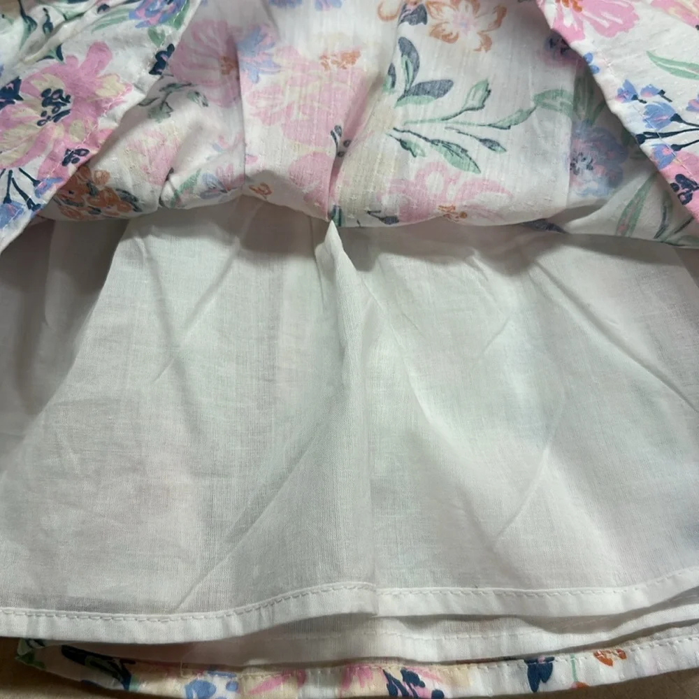 Cupcakes and Cashmere Two Piece Floral Short Set Ruffles & Lace XS Girls 4 EUC